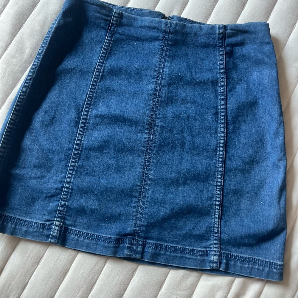 Free People Denim Mini Skirt
